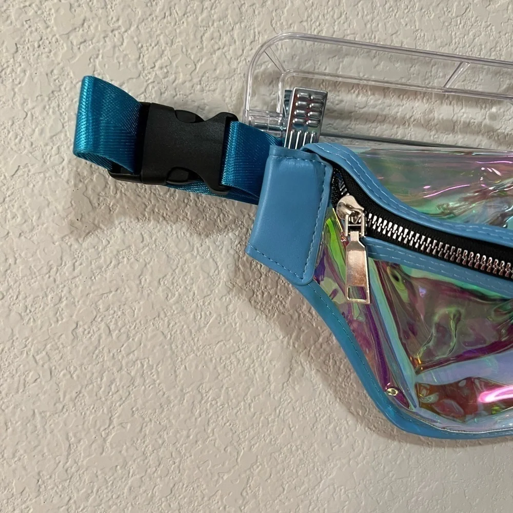 Iridescent Kitty Blue Crossbody/Fanny pack